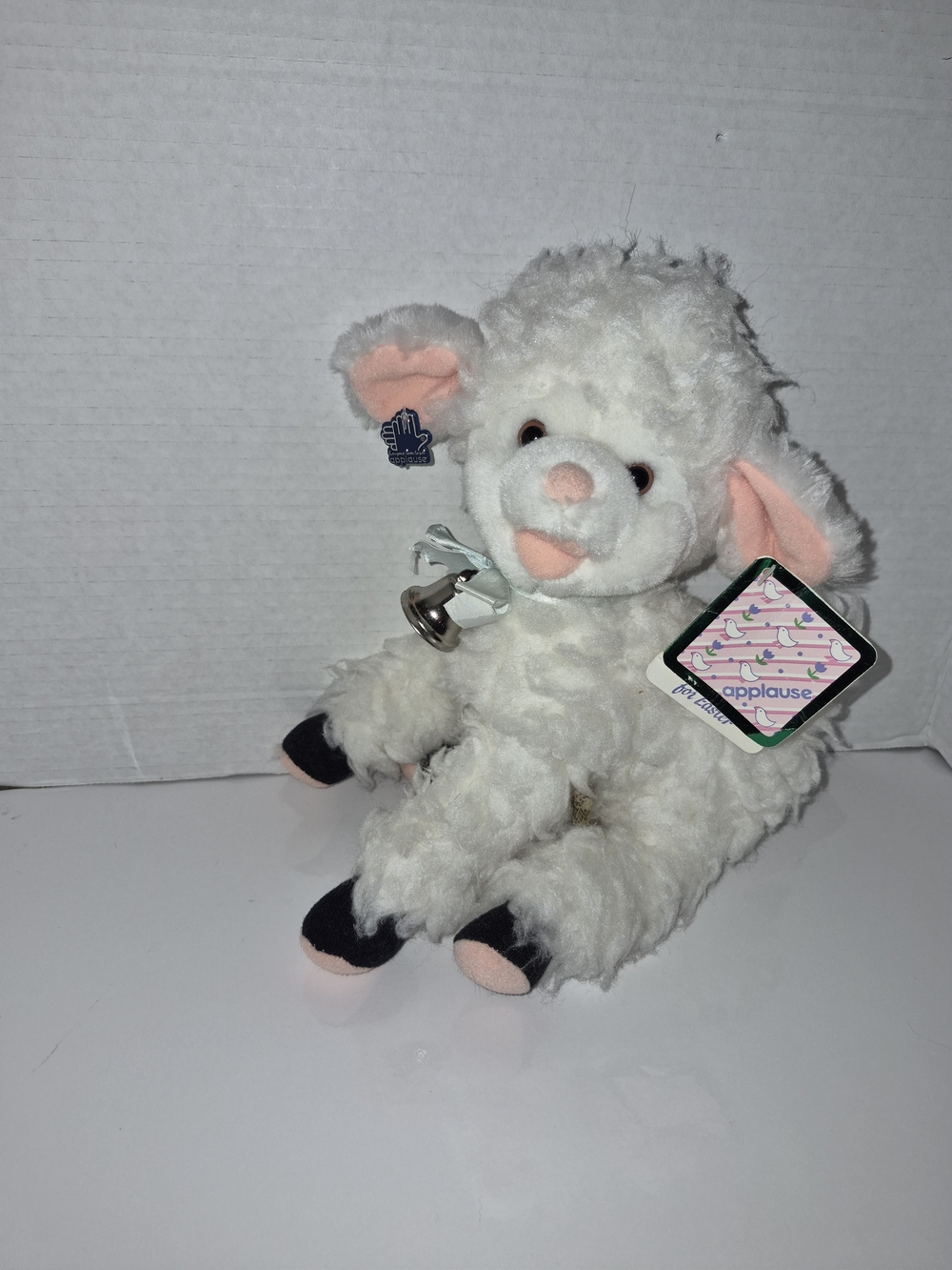 Vintage 1984 Applause Plush Lamb Stuffed Animal With Bell & Tags